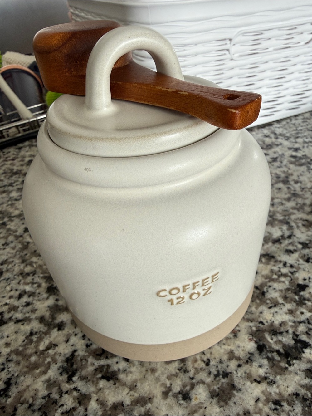 Target Cream Ceramic Coffee Canister with Wooden Scoop
